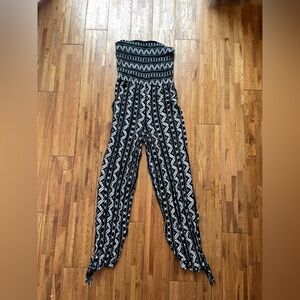 Urban Outfitters Black and White Patterned Jumpsuit
